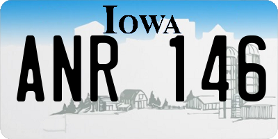 IA license plate ANR146