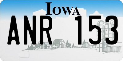IA license plate ANR153