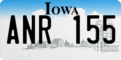 IA license plate ANR155