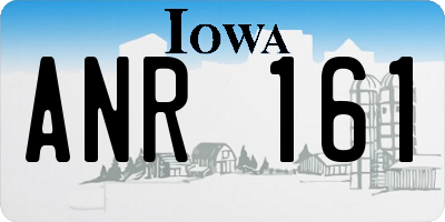 IA license plate ANR161
