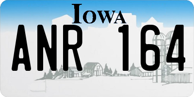 IA license plate ANR164