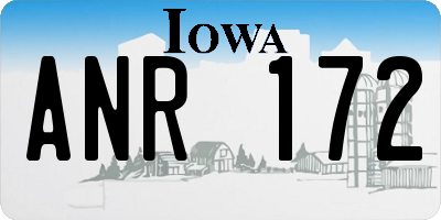 IA license plate ANR172