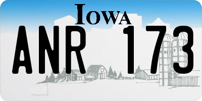 IA license plate ANR173