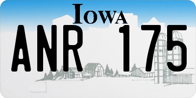 IA license plate ANR175