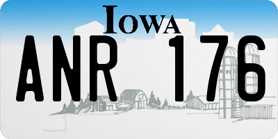 IA license plate ANR176