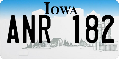 IA license plate ANR182