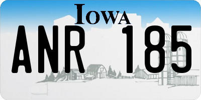IA license plate ANR185