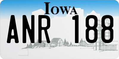 IA license plate ANR188