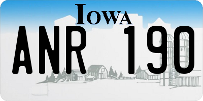 IA license plate ANR190