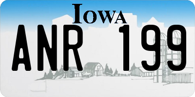 IA license plate ANR199