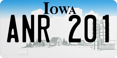 IA license plate ANR201