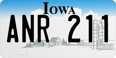 IA license plate ANR211