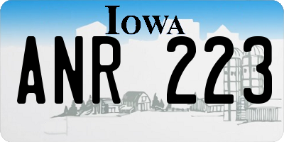 IA license plate ANR223