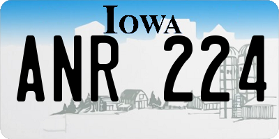 IA license plate ANR224