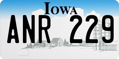IA license plate ANR229