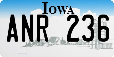 IA license plate ANR236