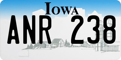 IA license plate ANR238