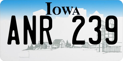 IA license plate ANR239
