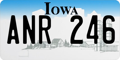 IA license plate ANR246