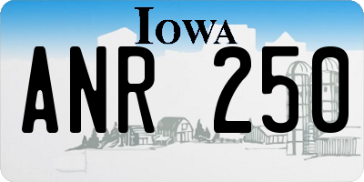 IA license plate ANR250