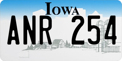 IA license plate ANR254