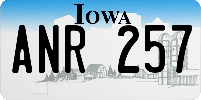 IA license plate ANR257