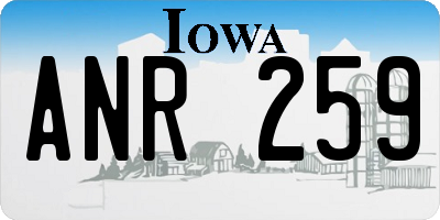IA license plate ANR259