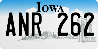 IA license plate ANR262