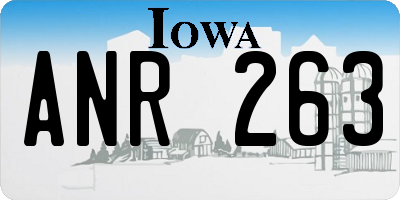 IA license plate ANR263