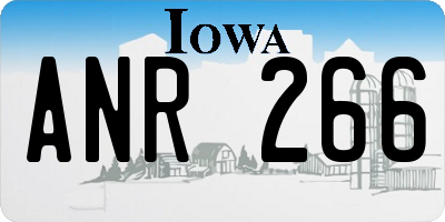 IA license plate ANR266