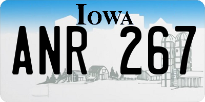 IA license plate ANR267