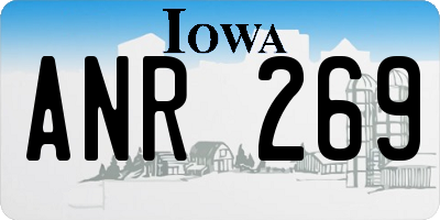 IA license plate ANR269