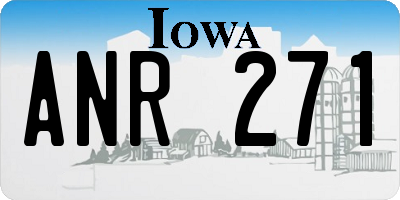 IA license plate ANR271