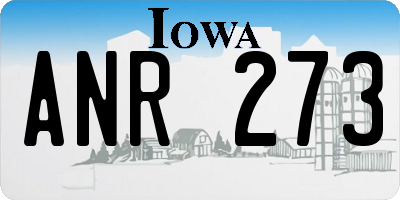 IA license plate ANR273
