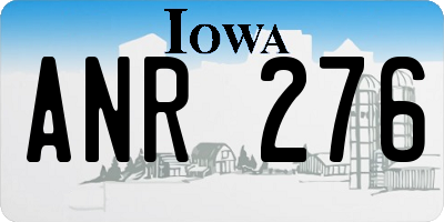 IA license plate ANR276