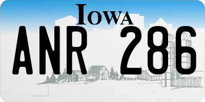 IA license plate ANR286