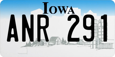 IA license plate ANR291