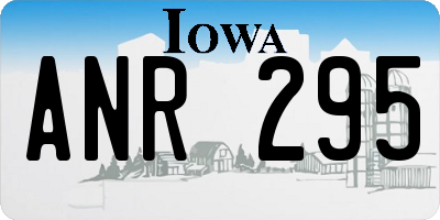 IA license plate ANR295