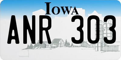 IA license plate ANR303