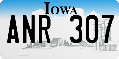 IA license plate ANR307
