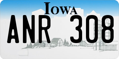 IA license plate ANR308