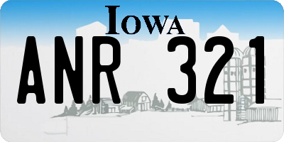IA license plate ANR321