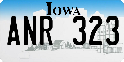 IA license plate ANR323