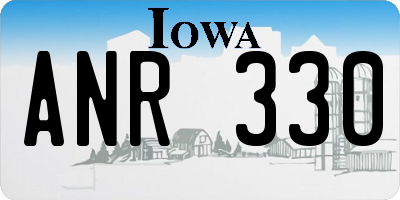 IA license plate ANR330