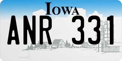 IA license plate ANR331