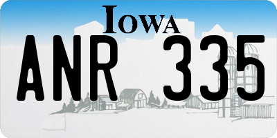 IA license plate ANR335