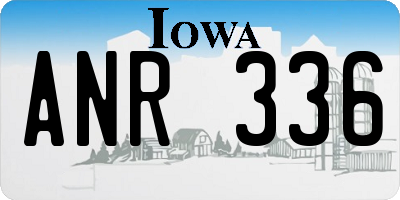 IA license plate ANR336