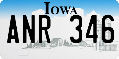 IA license plate ANR346