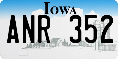 IA license plate ANR352