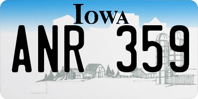 IA license plate ANR359